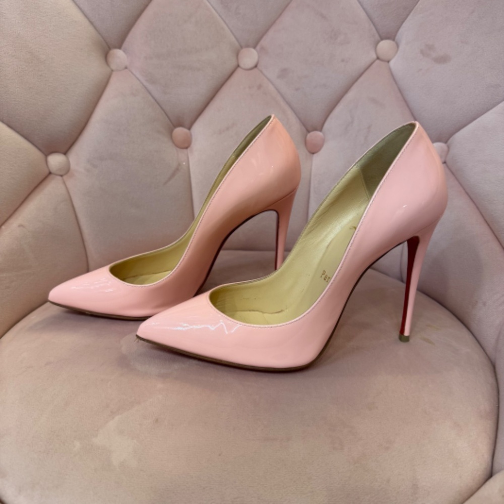 Christian Louboutin Red Bottoms Pink Pigalle Patent Leather 36